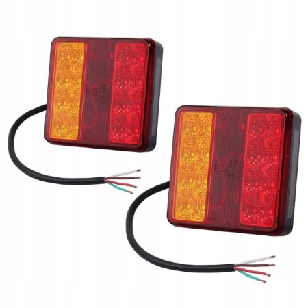 ZESTAW ŚWIATEŁ LAMP 22 LED DO PRZYCZEPKI PRZYCZEPY LAWETY