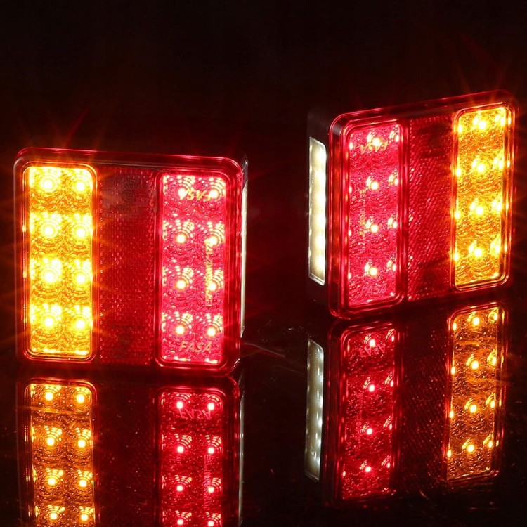 ZESTAW ŚWIATEŁ LAMP 22 LED DO PRZYCZEPKI PRZYCZEPY LAWETY