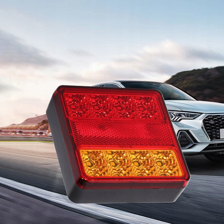 ZESTAW ŚWIATEŁ LAMP 22 LED DO PRZYCZEPKI PRZYCZEPY LAWETY