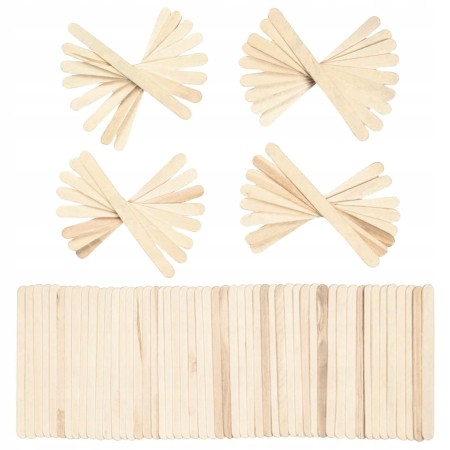 PATYCZKI NATURALNE KREATYWNE DREWNIANE 11,5cm 100 SZTUK
