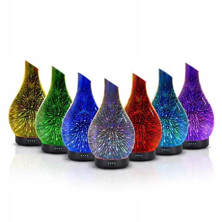 NAWILŻACZ POWIETRZA ULTRADŹWIĘKOWY DYFUZOR ZAPACHÓW PORSEME 3D LED KOLORY