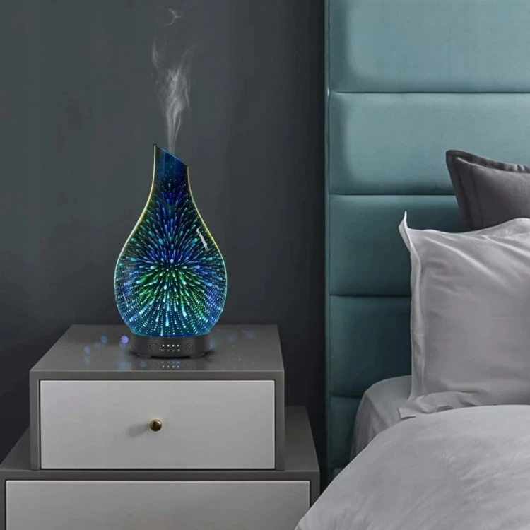 NAWILŻACZ POWIETRZA ULTRADŹWIĘKOWY DYFUZOR ZAPACHÓW PORSEME 3D LED KOLORY
