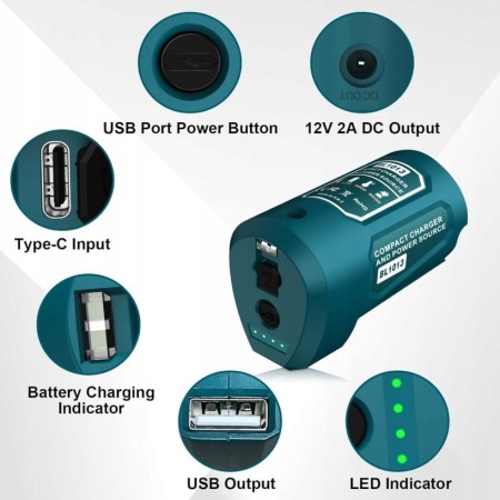 Adapter do Akumulatora Makita 10.8V BL1013 Złącze Zasilania DIY Przewody