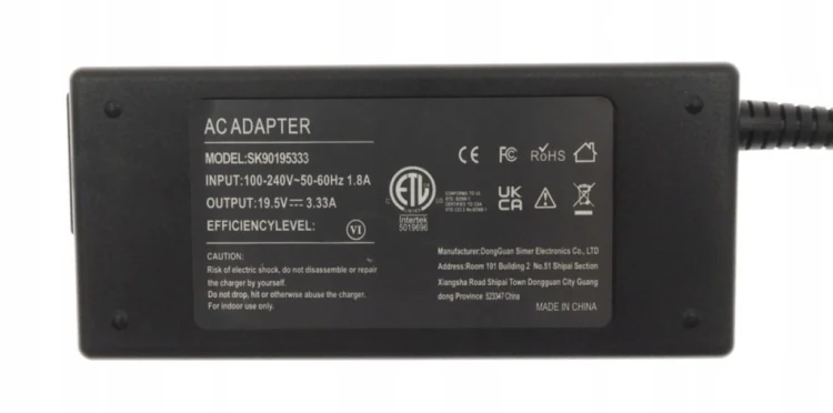 Zasilacz do HP Pavilion Chromebook 19.5V 3.33A 65W Niebieski Wtyk Pin