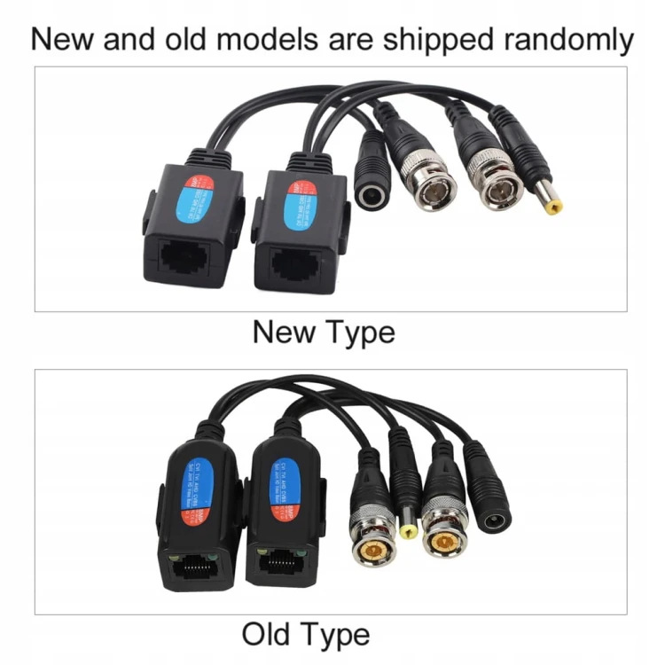 Transceiver Video Audio Zasilanie Balun RJ45 Cctv Skrętka HD-TVI CVI AHD