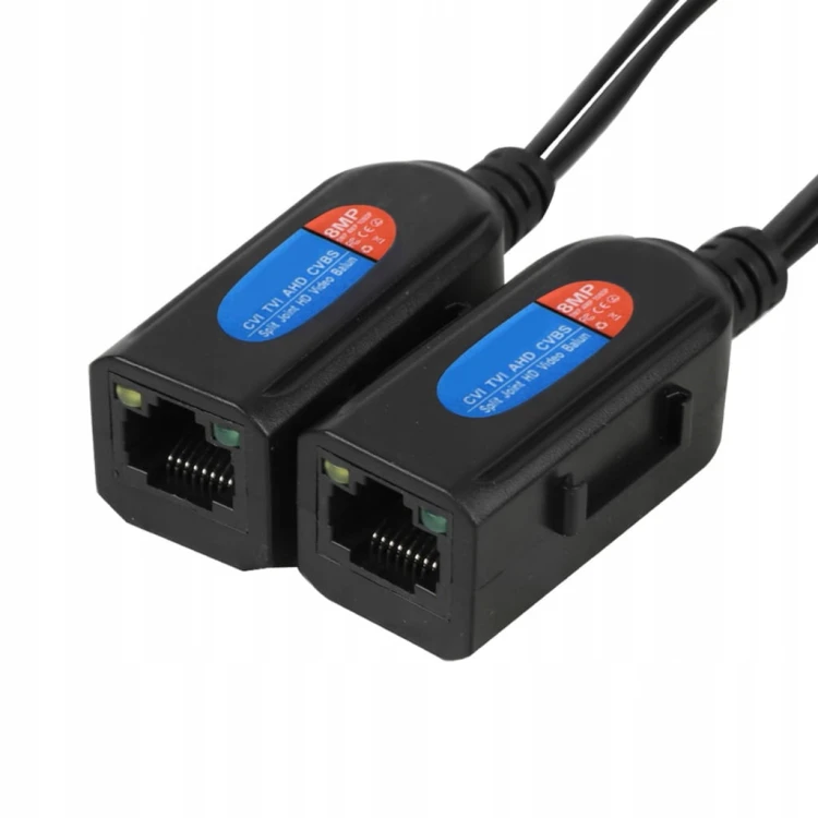 Transceiver Video Audio Zasilanie Balun RJ45 Cctv Skrętka HD-TVI CVI AHD