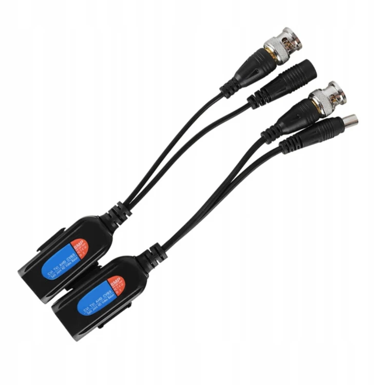 Transceiver Video Audio Zasilanie Balun RJ45 Cctv Skrętka HD-TVI CVI AHD