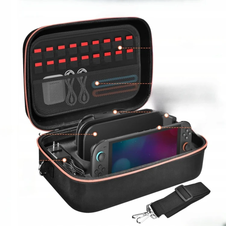 Etui Podróżne Nintendo Switch OLED / V2 Twarda Walizka Etui na 18 Gier XXL