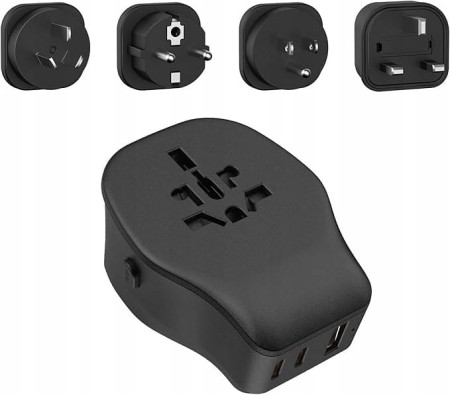 Adapter Podróżny Przejściówka Świat USB-C PD 20W JSVER Uniwesalny UK USA AU
