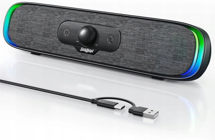 Głośnik Soundbar PC Bluetooth RGB USB-C LED Gamingowy Soulion R200