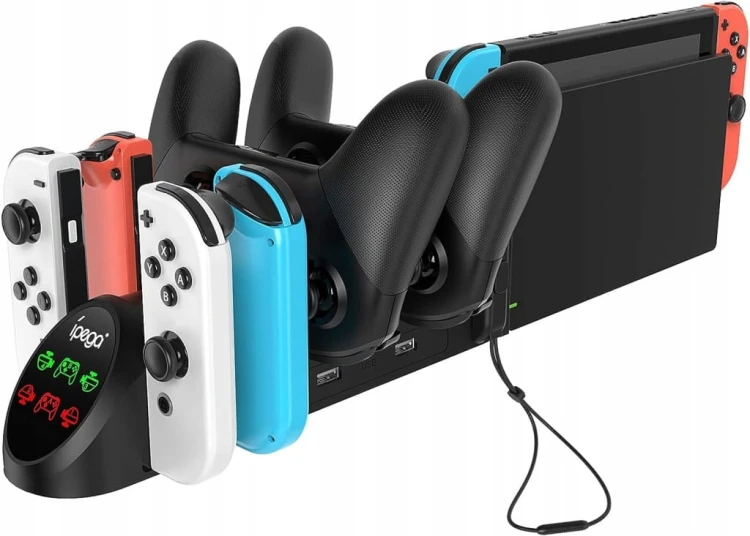 Stacja Ładująca 6w1 do Nintendo Switch Joy-Con Pro Controller LED Ipega