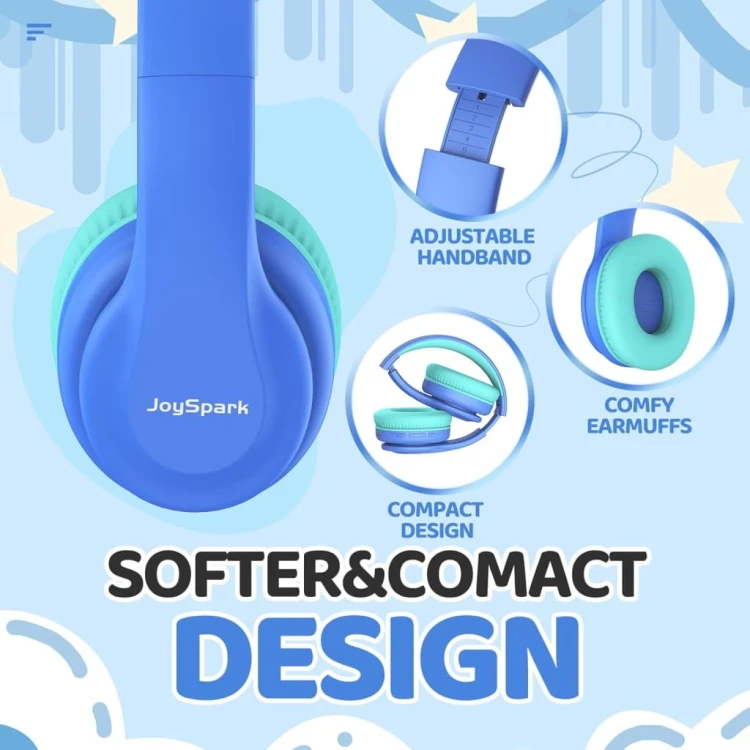 Słuchawki Bezprzewodowe dla Dzieci Bluetooth 5.3 Bezpieczne Joyspark T5