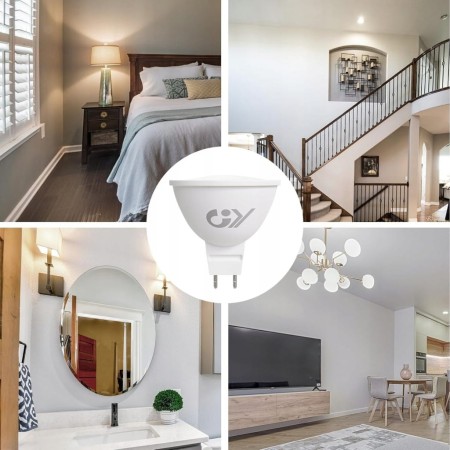 Żarówki LED MR16 GU5.3 12V 4.5W 663lm Zestaw 12 sztuk GY Ciepła Biel