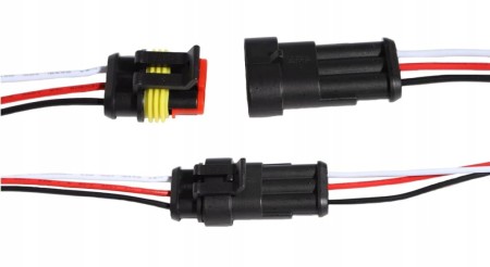 Złącza Samochodowe 3-PIN Wodoodporne Hermetyczne Zestaw 5 szt. 16 AWG