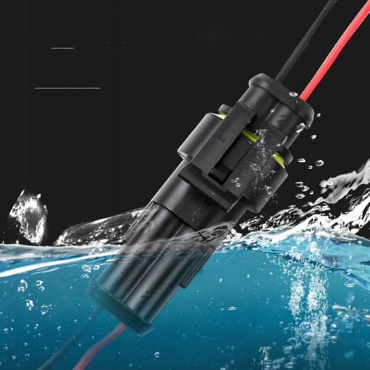 Złącza Samochodowe 3-PIN Wodoodporne Hermetyczne Zestaw 5 szt. 16 AWG