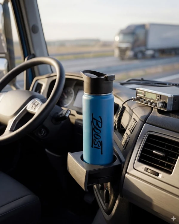 Termos Stalowy Bidon 530ml Niebieski Kubek Termiczny Mocny Etipik Boost