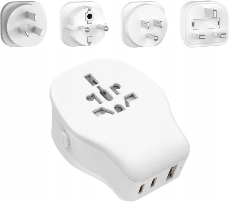 Adapter Podróżny Przejściówka Świat USB-C PD 20W JSVER Uniwesalny UK USA AU