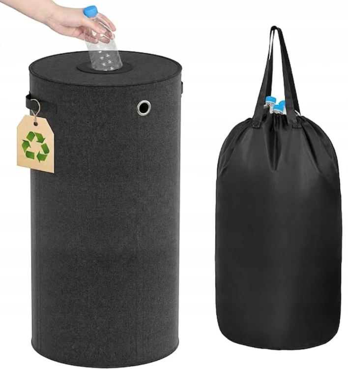 Duży Kosz na Śmieci do Kuchni Domu 80L Okrągły Pojemny Garażowy Lifewit
