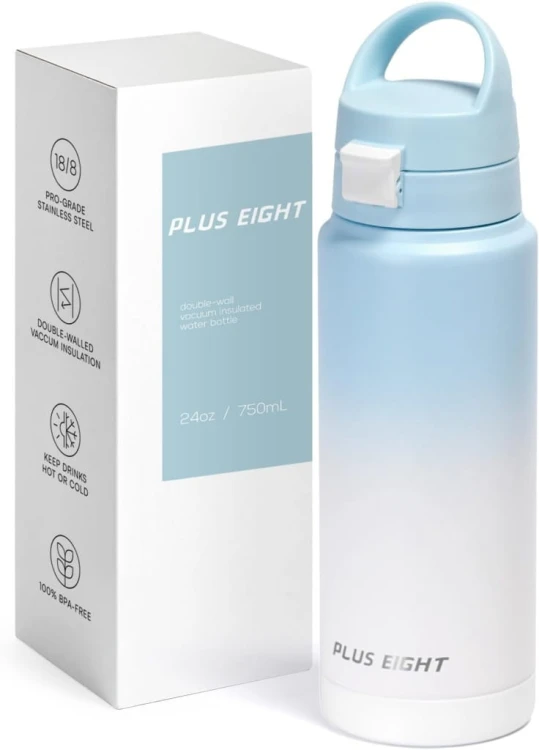 Butelka Termiczna Bidon Termos Stal 18/8 750ml Izolowana Uchwyt Plus Eight