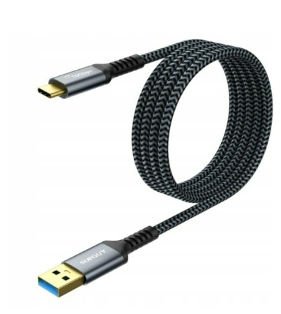 Kabel SUNGUY USB-C 3.1 0.5m Szybkie Ładowanie 10Gbps Nylonowy Oplot Mocny