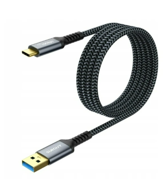 Kabel SUNGUY USB-C 3.1 0.5m Szybkie Ładowanie 10Gbps Nylonowy Oplot Mocny
