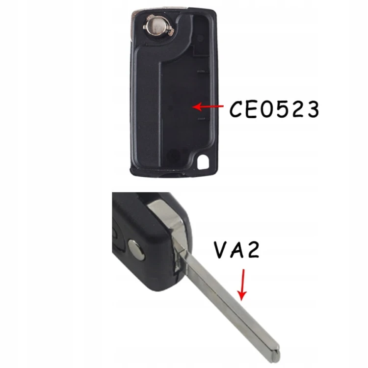 Obudowa Kluczyka Peugeot 207 307 Citroen C2 C3 C4 Pilot Scyzoryk 3Przyciski