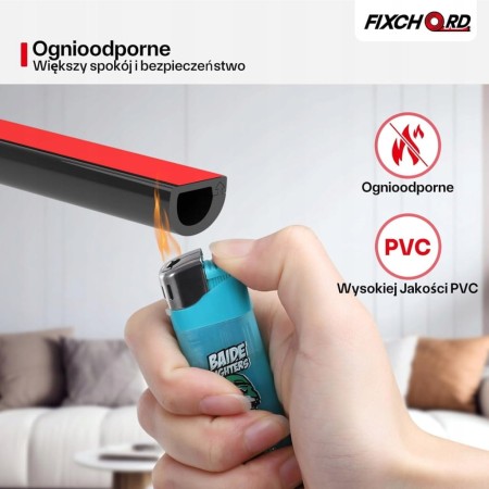 Listwa Maskownica Kabli Czarna Samoprzylepna 3m Kanał Przewodowy PVC Mocna