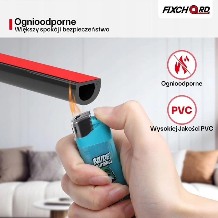 Listwa Maskownica Kabli Czarna Samoprzylepna 3m Kanał Przewodowy PVC Mocna