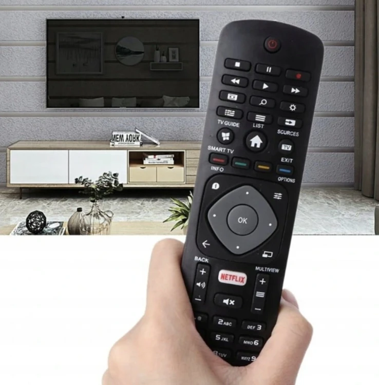 Pilot do Telewizora Philips Smart TV 4K Zamiennik Netflix Gotowy do Pracy