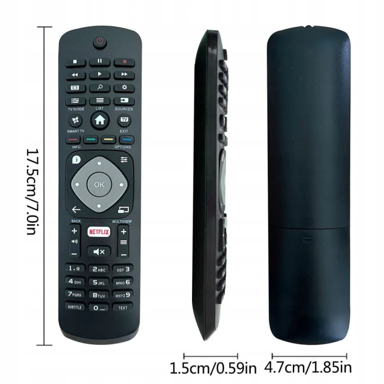 Pilot do Telewizora Philips Smart TV 4K Zamiennik Netflix Gotowy do Pracy