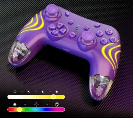 Kontroler Switch Dyonder RGB Hall Effect No Drift Turbo Fioletowy Pad