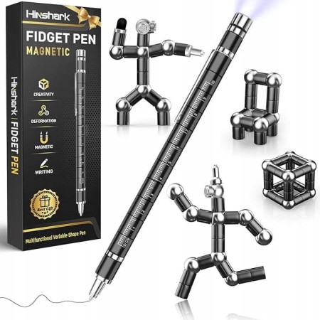 Magnetyczny Długopi Fidget Pen Rysik Antystresowy Prezent 3w1 Hinshark