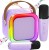 Zestaw Karaoke Bluetooth 2 Mikrofony Bezprzewodowe Głośnik RGB Mini LED