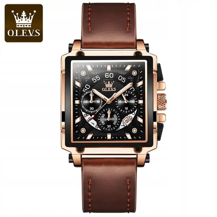 Zegarek Męski Luksusowy Elegancki Chronograf Bransoleta Datownik Prezent