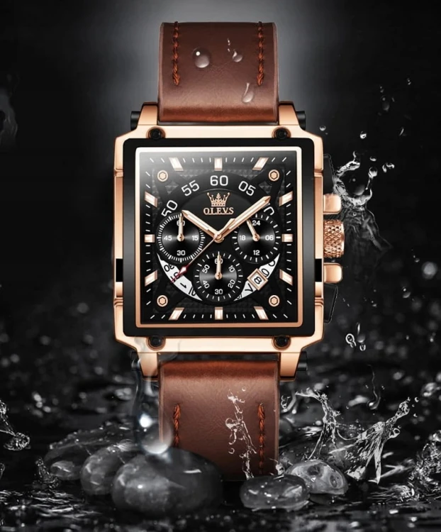 Zegarek Męski Luksusowy Elegancki Chronograf Bransoleta Datownik Prezent
