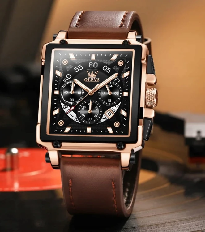 Zegarek Męski Luksusowy Elegancki Chronograf Bransoleta Datownik Prezent