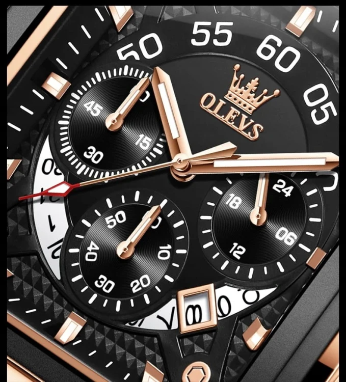 Zegarek Męski Luksusowy Elegancki Chronograf Bransoleta Datownik Prezent