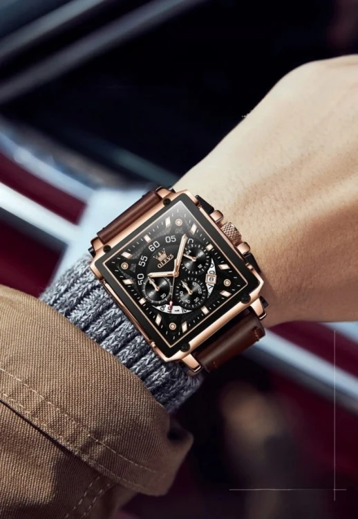 Zegarek Męski Luksusowy Elegancki Chronograf Bransoleta Datownik Prezent