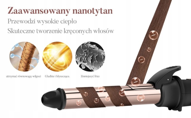 Lokówka do włosów obrotowa automatyczna loki PARWIN PRO BEAUTY