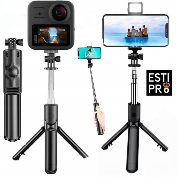 Selfie stick kijek statyw do telefonu z bluetooth na pilot