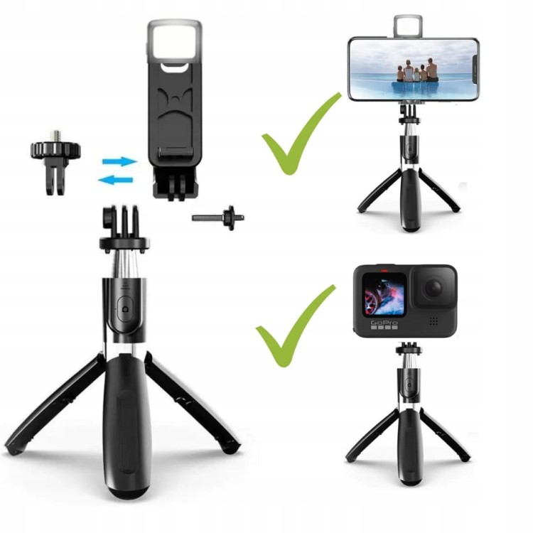 Selfie stick kijek statyw do telefonu z bluetooth na pilot