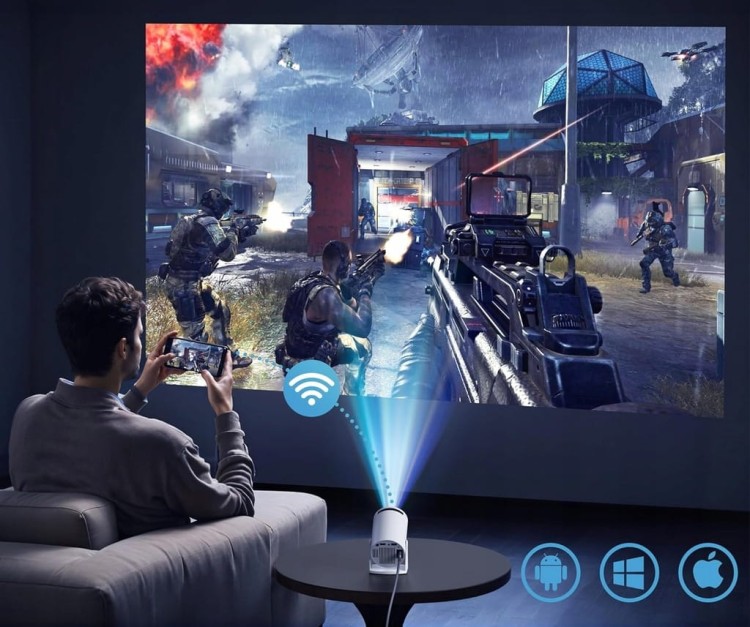 Projektor rzutnik Android Smart TV WiFi full HD 720p przenośny HY300