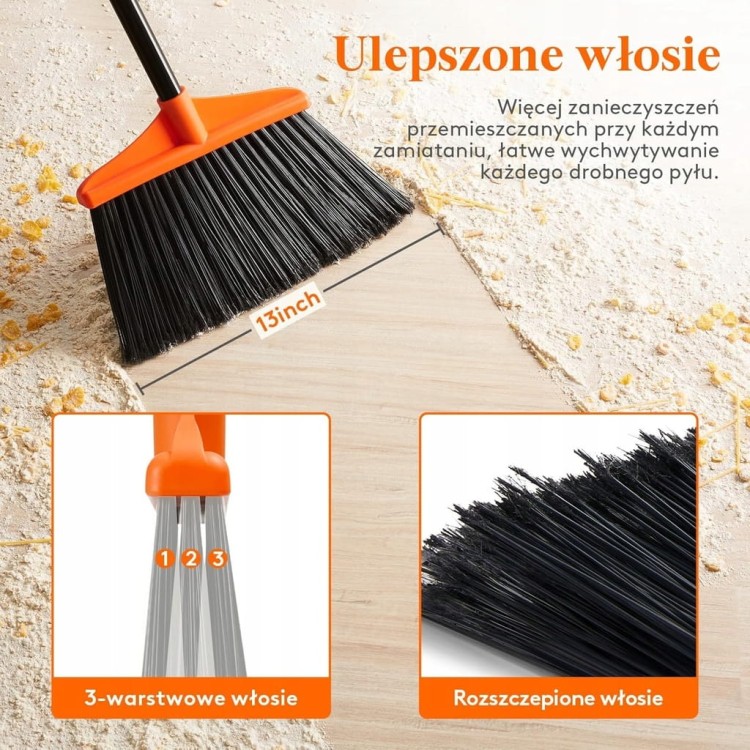 Miotła Kątowa Zewnętrzna Wewnętrzna Teleskopowa z rozkładana 50 - 135 cm