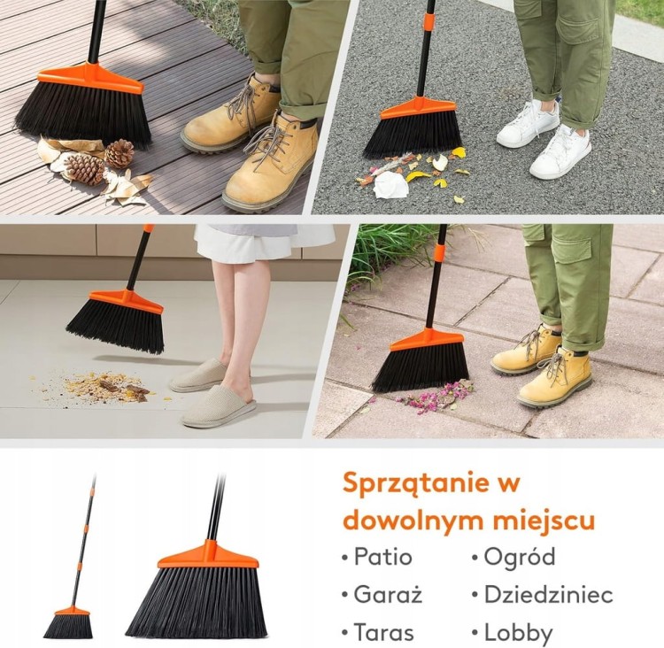 Miotła Kątowa Zewnętrzna Wewnętrzna Teleskopowa z rozkładana 50 - 135 cm