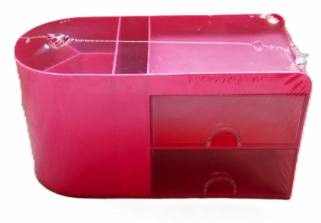 Organizer na biurko z przegródkami różowy 20 x 9,5 x 10,5 cm