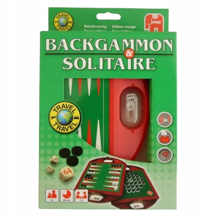 Gra planszowa BACKGAMMON SOLITAIRE Jumbo