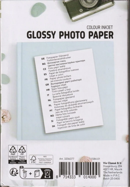 Papier fotograficzny Sonem 014000 35 szt. 250 g/m² błyszczący