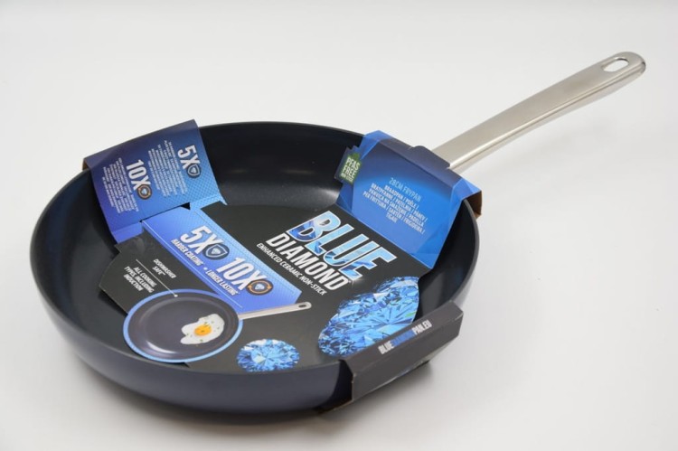 Patelnia tradycyjna 28cm non-stick Gaz Płyta Indukcja bez PFAS Blue Diamond