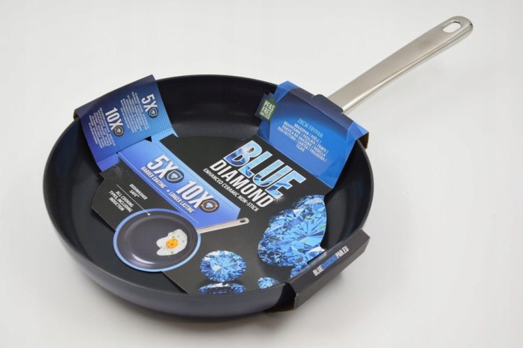 Patelnia tradycyjna 28cm non-stick Gaz Płyta Indukcja bez PFAS Blue Diamond