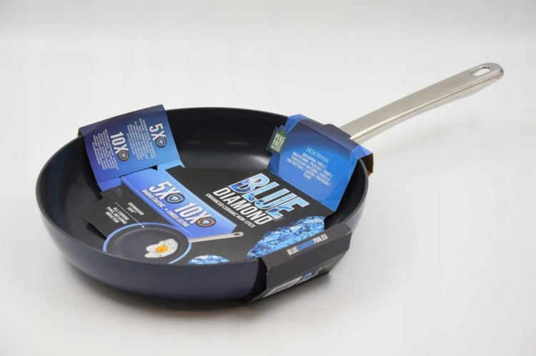 Patelnia tradycyjna 28cm non-stick Gaz Płyta Indukcja bez PFAS Blue Diamond